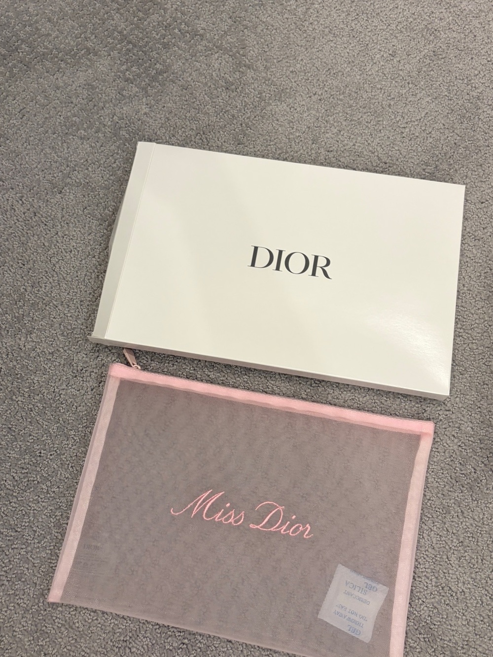 Dior Pink Miss Dior Mesh Zip Pouch